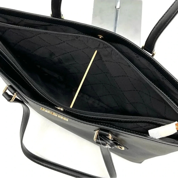 Michael Kors Bag Large Sheila Mf Tote Bag Black/Gold - Picture 9 of 11